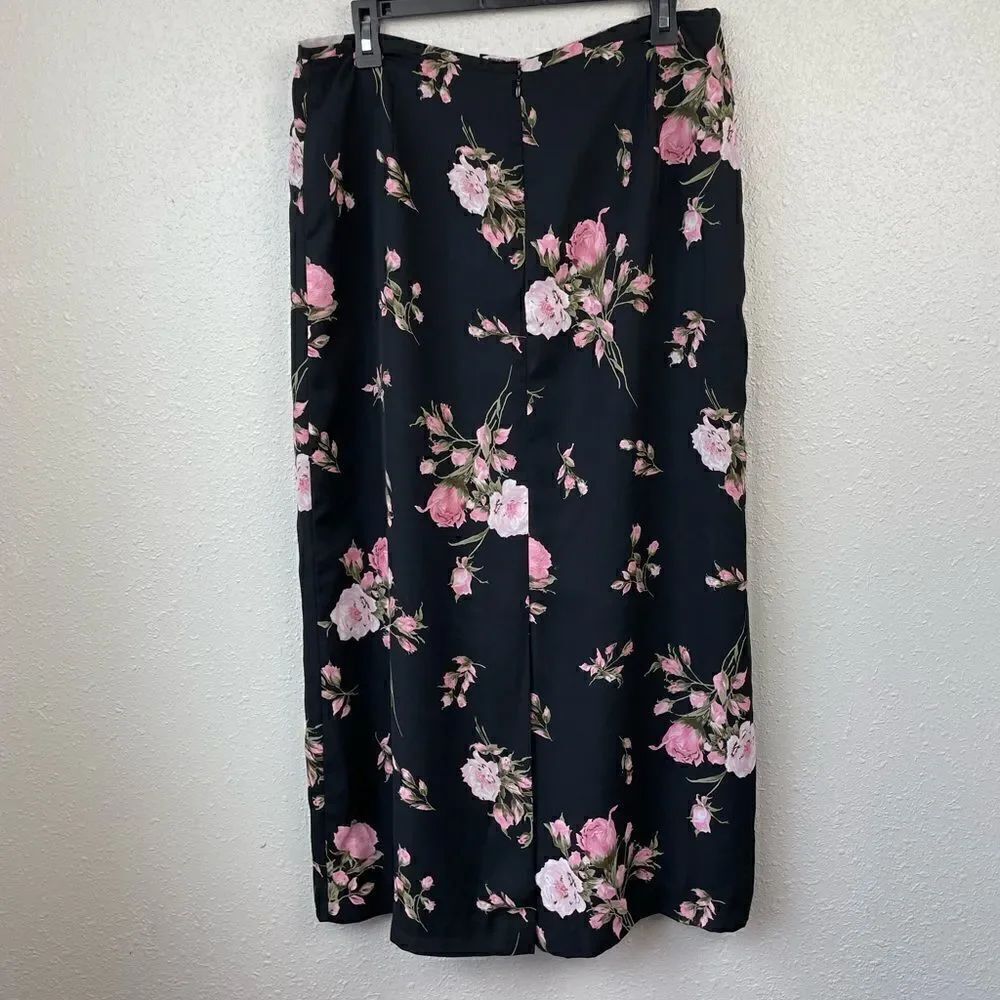 Casual Cornerย Annex Floral Midi SkirtโSizeโPetiteโโMโEUC